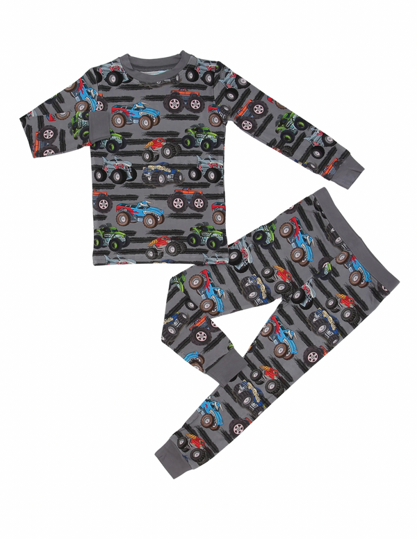 Main Street Bamboo 2 Piece PJs - Monster Trucks