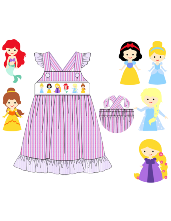 Maggie Ruffled Smocked Dress - Princesses