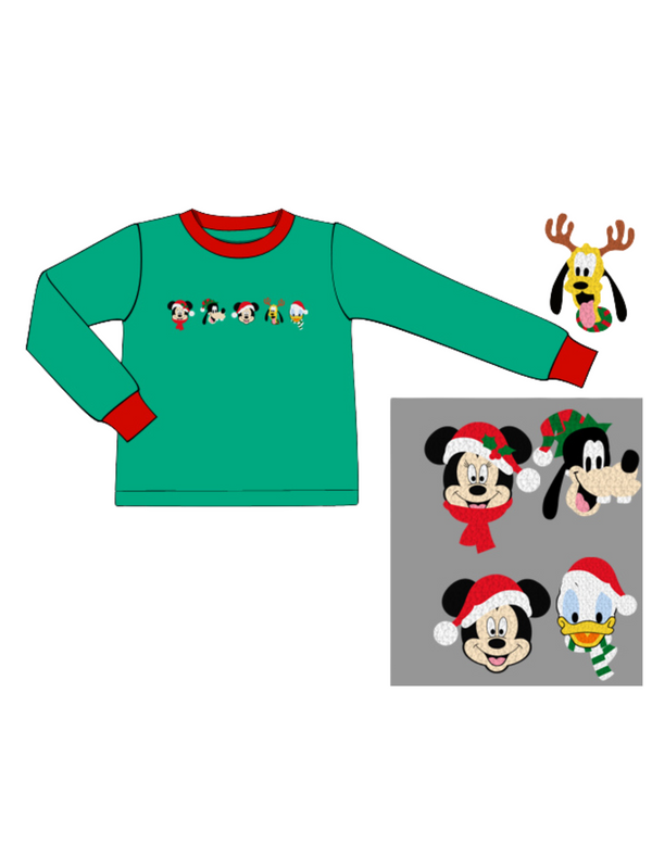 Charlie Long Sleeve Crewneck Tee - Very Merry Christmas French Knot