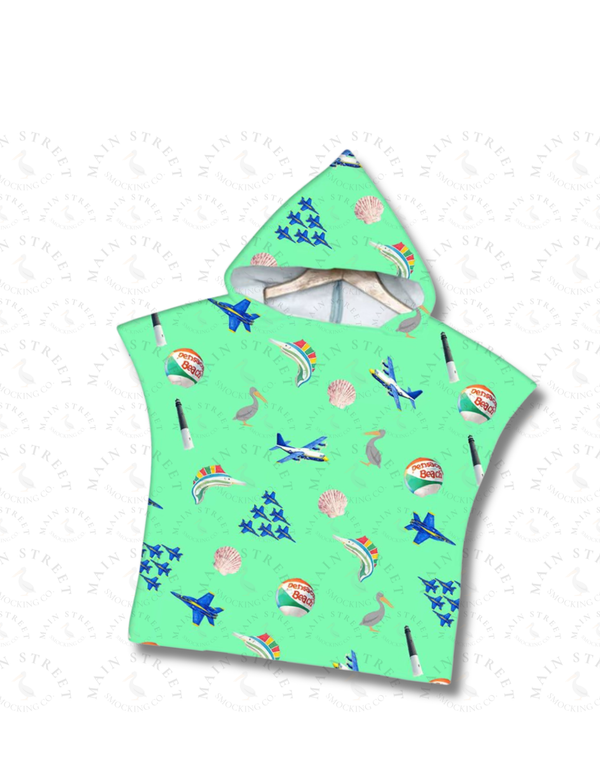 PREORDER ETA END OF JUNE: Main Street Magic Hooded Towels - "Where Florida Begins" Seagrass Green