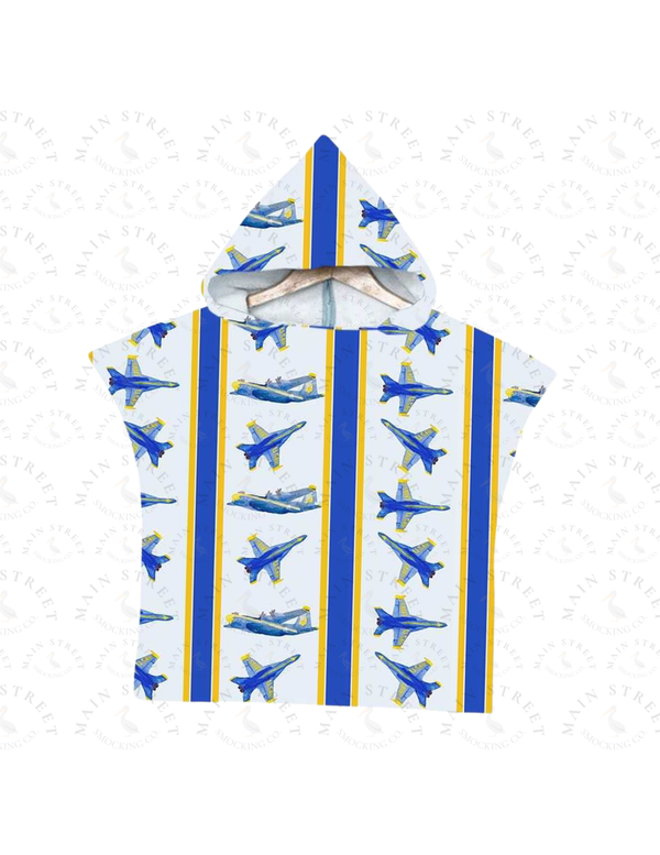 PREORDER ETA JUNE: Main Street Magic Hooded Towels - Blues Stripes