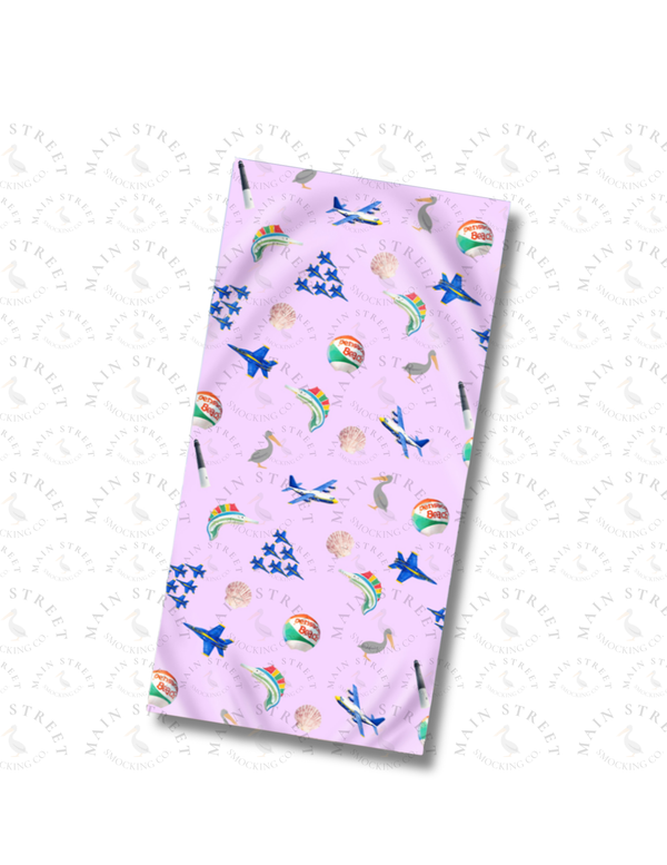 PREORDER ETA JUNE: Albert Oversized Towel - "Where Florida Begins" Pinkie-Purple Paradise