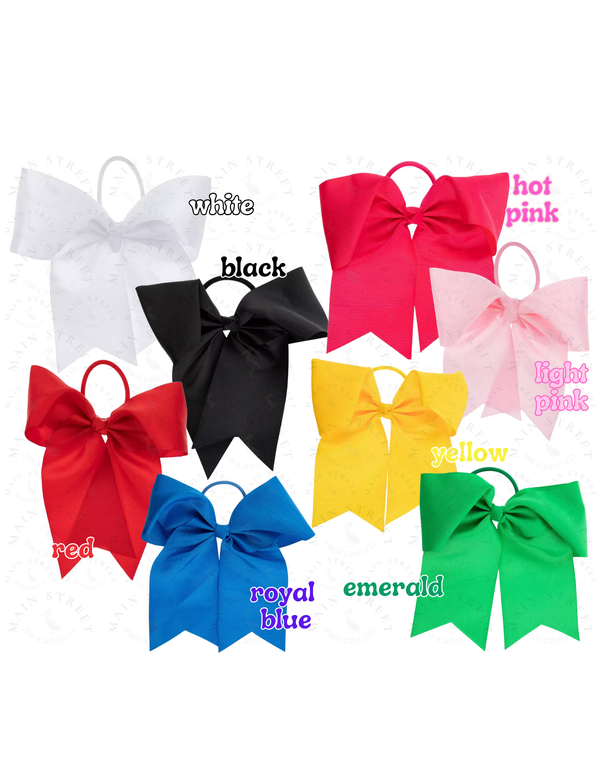 Embroidered Grosgrain Spirit Bow Hair Tie