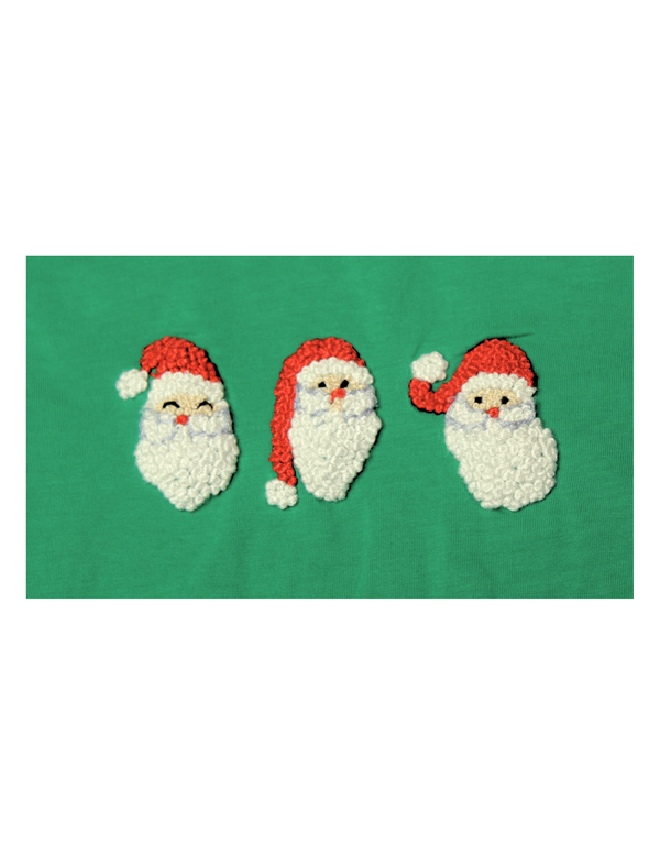 Everyday French Knot Santas - Tee