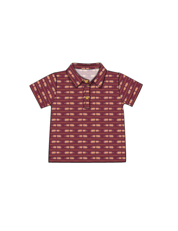 Perry Knit Polo : Garnet Spears