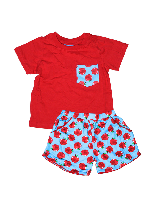 JAMES POCKET TEE AND SHORTS SET : A IS FOR APPLE