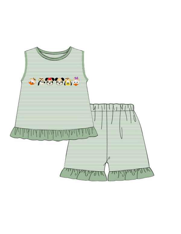 Safari Mouse Friends Ruffle Short Set