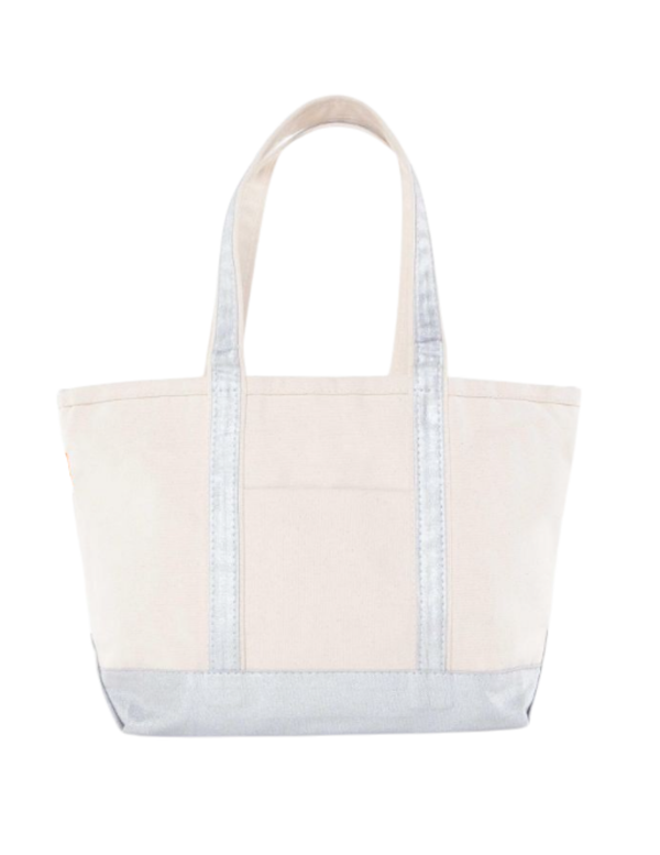 PREORDER: PERSONALIZED METALLIC CANVAS BOAT TOTE - Medium