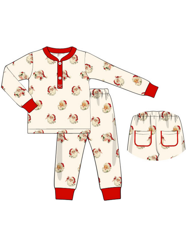 Vintage Santa Knit Night Nights - Night Set