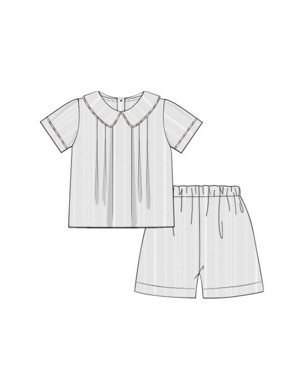 Heirloom White Linen Collection: Shorts Set