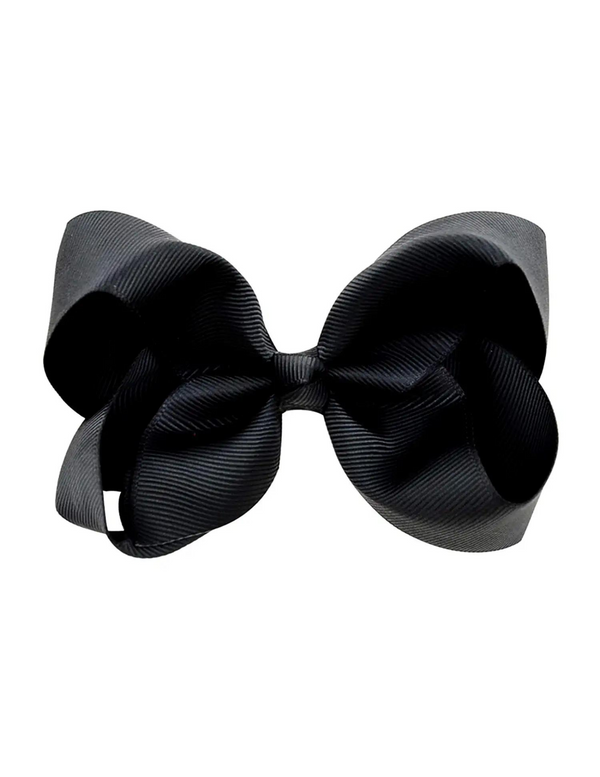 Small Grosgrain Hair Bow - Black