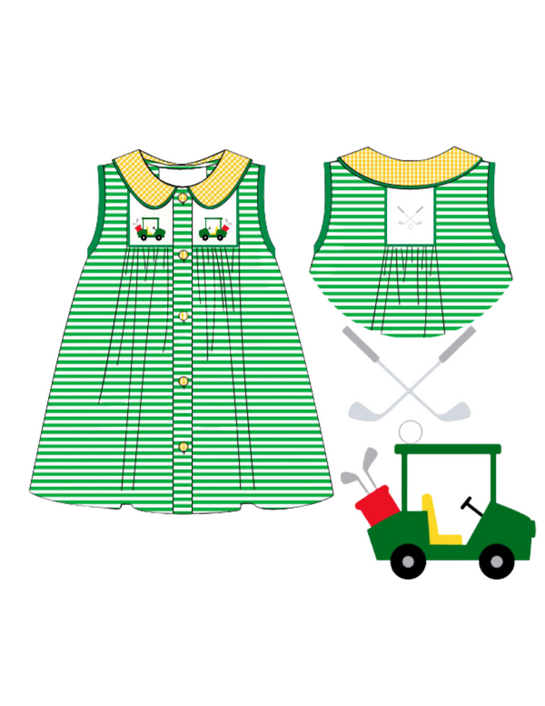 Golf Augusta Smocked Button Up Dress