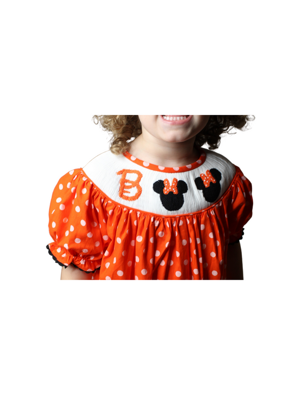 BOO! Not So Scary Smocked Bishop Dress